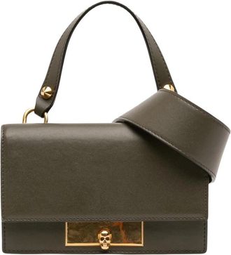 Alexander McQueen Pre-owned Leren Handtas met Handvat - Dames - Vintage Handtas - Groen - ONE Size - Leer - Vintage