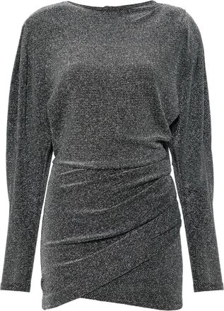 Isabel Marant Abito Benedicte corto plissettato - Argento