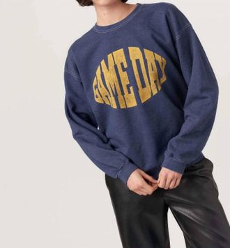 Bloomingdale's Game Day Sweatshirt In Navy Peony