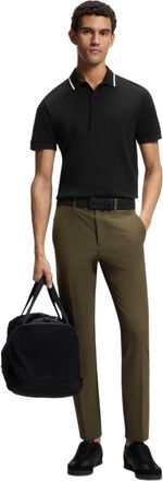 HUGO BOSS Heren-poloshirt met geborduurd Paddy-logo, regular fit (Zwart)