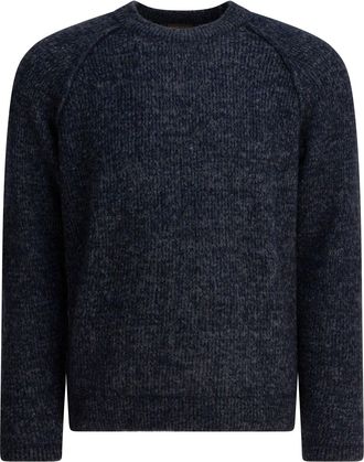 Rakkì Wool Crew Neck Sweater Knitwear Blu-Uomo