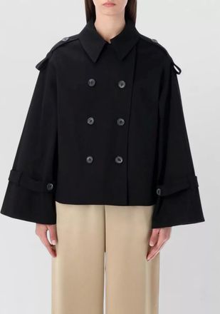 By Malene Birger cropped double breasted trench jacket