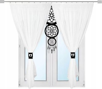 OEM Cortina Moderna Para Terraza/balc&oacute;n, Con Motivo De Atrapasue&ntilde;os Calado, 400 X 250 Cm, Ideal Para El Sal&oacute;n