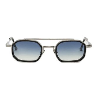 John Dalia Sunglasses, male, Black, ONE SIZE, Rectangular Aviator Sunglasses, Shiny Black