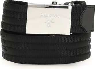 Prada Mens Nylon Belt Black Polyester