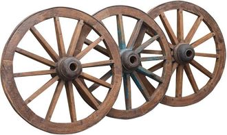 Biscottini International Ruota Carro Antica L117xpr36xh117 Cm Restaurata