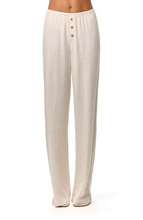 Naked Wardrobe Wide Leg Pants in Cream at Nordstrom, Size X-Small