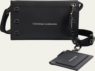 Christian Louboutin Mens Kosmica Mini Leather Crossbody Bag