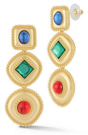 Sphera Milano Mixed Stone Drop Earrings in Gold at Nordstrom Rack