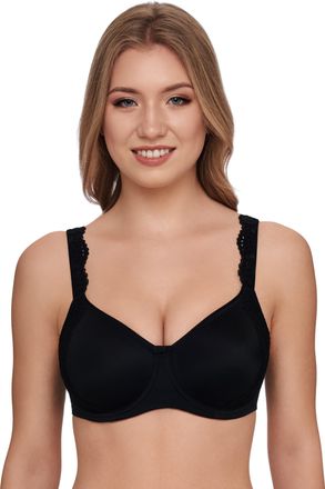 Susa Minimizer-BH SUSA London, Damen, Gr. 100, Cup E, schwarz, Obermaterial: 77% Polyamid, 23% Elasthan, unifarben, BHs Minimizer-BH, mit B&uuml;geln