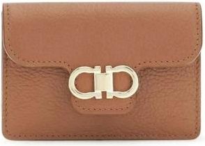 Ferragamo Portafoglio con patta Gancini - - Accessories - Donna - Marrone - ONE SIZE