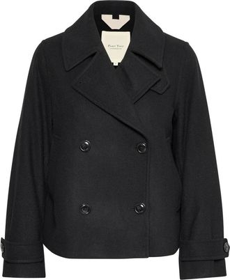 Part Two Klassiek Zwart Jasje Lillianpw Otw - Dames - Zomerjassen - Zwart - L - Wol - Jassen