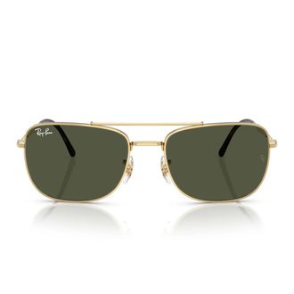 Ray-Ban Sunglasses Rb3755 001/31 Gold/Green Unisex