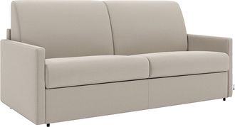 Vente-Unique Sof&aacute; cama italiano 4 plazas de tela CALIFE - Beige - Cama 160 cm - Colch&oacute;n 18 cm
