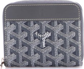 Goyard Matignon Zip Wallet Coated Canvas with Leather PM