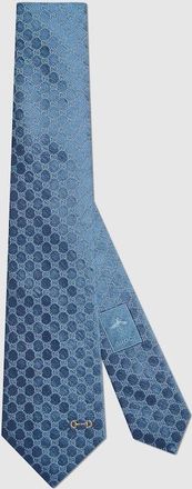 Gucci GG Silk Jacquard Tie, Blue