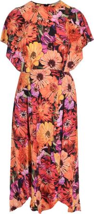 Stella McCartney Floral-Print Silk Crepe De Chine Midi Dress Size XXS