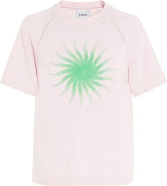 Barrie intarsia-knit cashmere knitted top - women - Cashmere - S - Pink