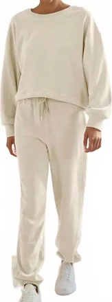 Yelete Corduroy Lounge Set In Ivory