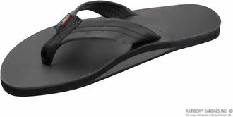 Rainbow Sandals Mens Classic Single Layer Arch Leather Sandal In Black
