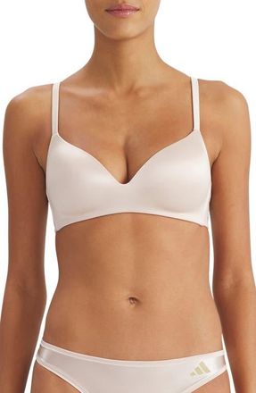 adidas Originals Plunge Wireless T-Shirt Bra in Crystal Linen at Nordstrom, Size X-Small