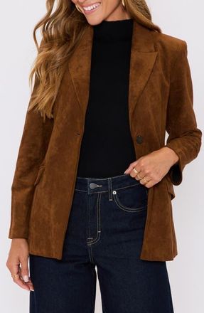 VICI Collection Maeve Faux Suede Blazer in Camel at Nordstrom, Size Small
