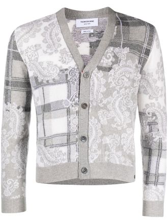 Thom Browne Vest met jacquard print - Grijs