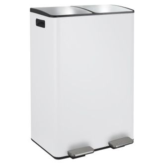 Spirella Spirella - Contenedor De Clasificaci&oacute;n Selectiva Aliya 60l (2x30l) Acero Blanco Mate