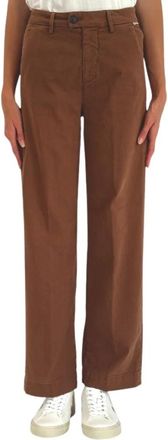 Roy Rogers Pantalone Lais - Dames - Straight fit broeken - Bruin - W32 - Katoen - Broeken