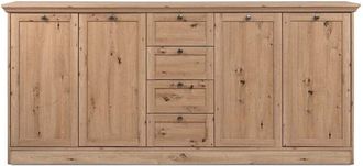 Calicosy Buffet 4 Portes Et 4 Tiroirs Avec Poign&eacute;es En M&eacute;tal L200 Cm - Timber