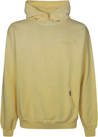 Represent Felpa in cotone con cappuccio - Giallo