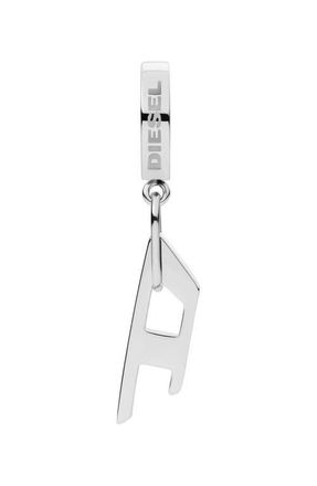 Diesel D Logo Single Drop Earring in Silver at Nordstrom