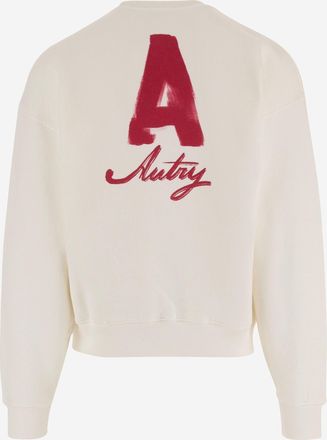 Autry Mens Sweatshirt Heritage Cotton White Sweatshirts Sweater