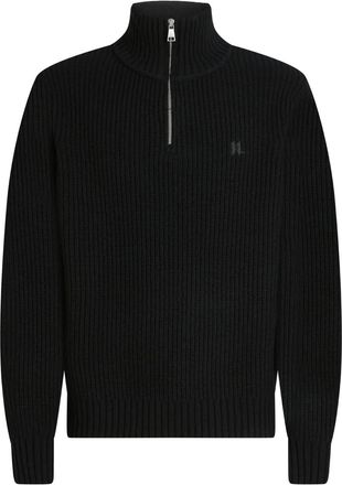 Karl Lagerfeld Maglione a collo alto con zip corta - Nero