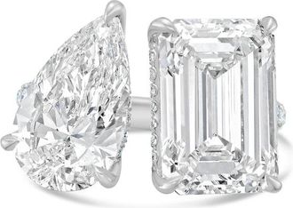 Diana M. Jewels PLATINUM 2 STONE LAB GROWN DIAMOND FASHION RING WEIGHING 5.00 CTS TW