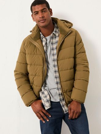 Fat Face FatFace Winkworth Olive Green Hooded Puffer Jacket