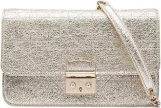 Dior Pre-owned Promenade Wallet on Chain - Dames - Vintage Schoudertas - Geel - ONE Size - Leer - Vintage