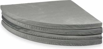 OEM Alfombra De Juego Para Ni&ntilde;os De 160 Cm, Redonda, Plegable, Color Gris Terciopelo