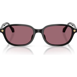 Versace 53mm Pillow Sunglasses in Black /Violet at Nordstrom