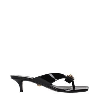 Versace Damens Sandalen Lack Schwarz