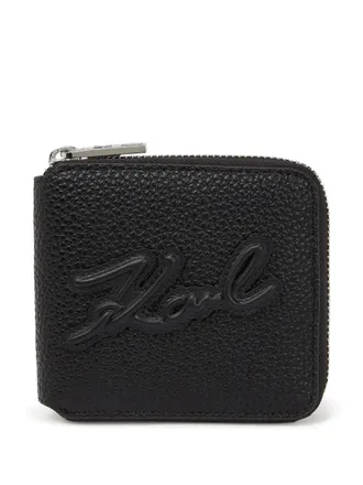 Karl Lagerfeld medium K/Skuare wallet - women - Recycled Polyurethane/Polyurethane - One Size - Black
