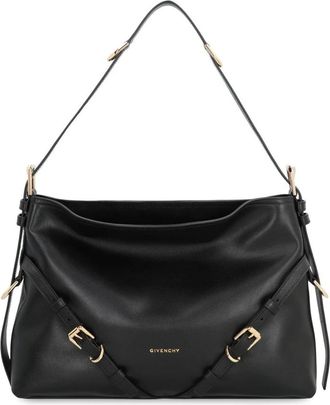 Givenchy Tassen, Dames, Zwart, ONE Size, Leer, Medium Hobo Tas