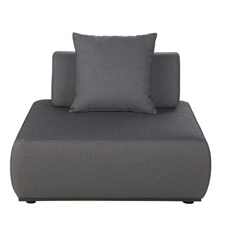 Maisons du monde Sill&oacute;n cama de jard&iacute;n de fibra de poliolefina gris antracita