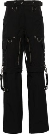Givenchy high-waist cargo trousers - women - Cotton/Polyester - 36 - Black