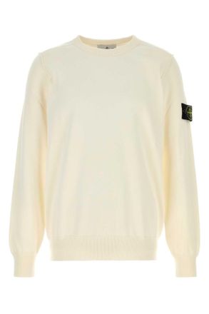 Stone Island Ivory Cotton Sweater