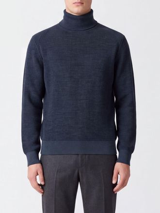 Brioni Cashmere and Wool Blend Turtleneck Jumper with Ribbed Trims