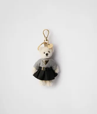 Prada Teddy keychain charm
