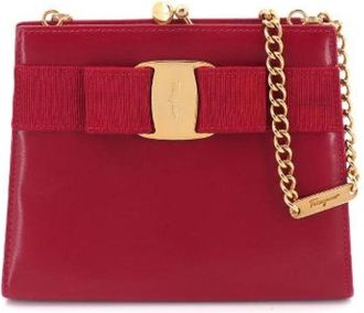 Ferragamo Pre-owned Shoulder Bag - Dames - Vintage Schoudertas - Rood - ONE Size - Leer - Vintage