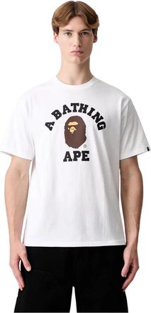 A Bathing Ape College T-shirt - Heren - T-shirts - Wit - XL - Katoen - Tops