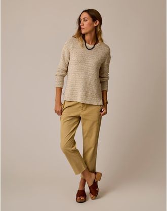 Carve Designs Clarissa Marled Sweater in Sand at Nordstrom, Size Medium